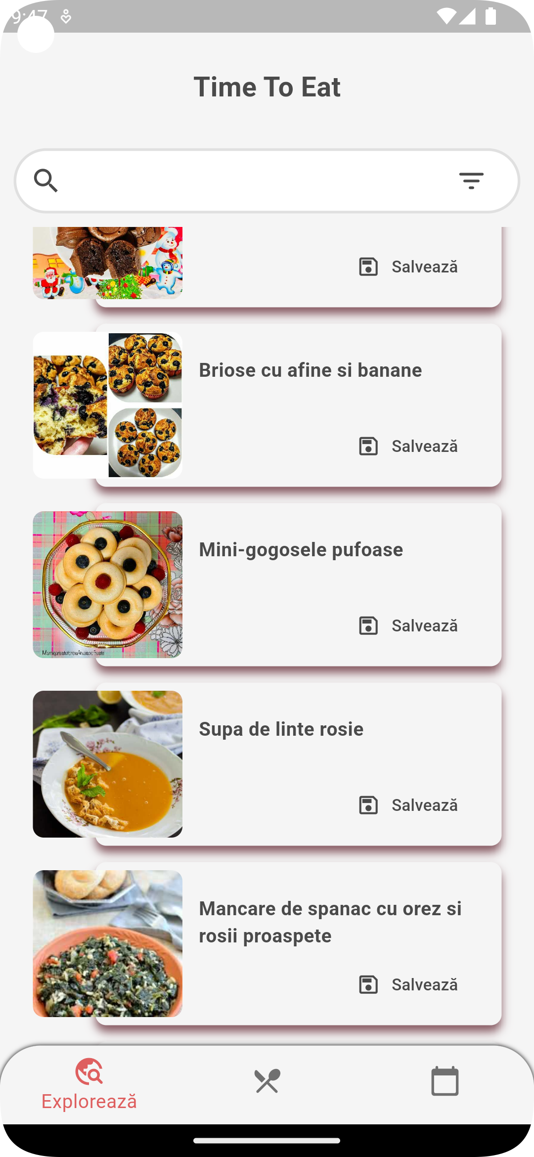 Explore recipes